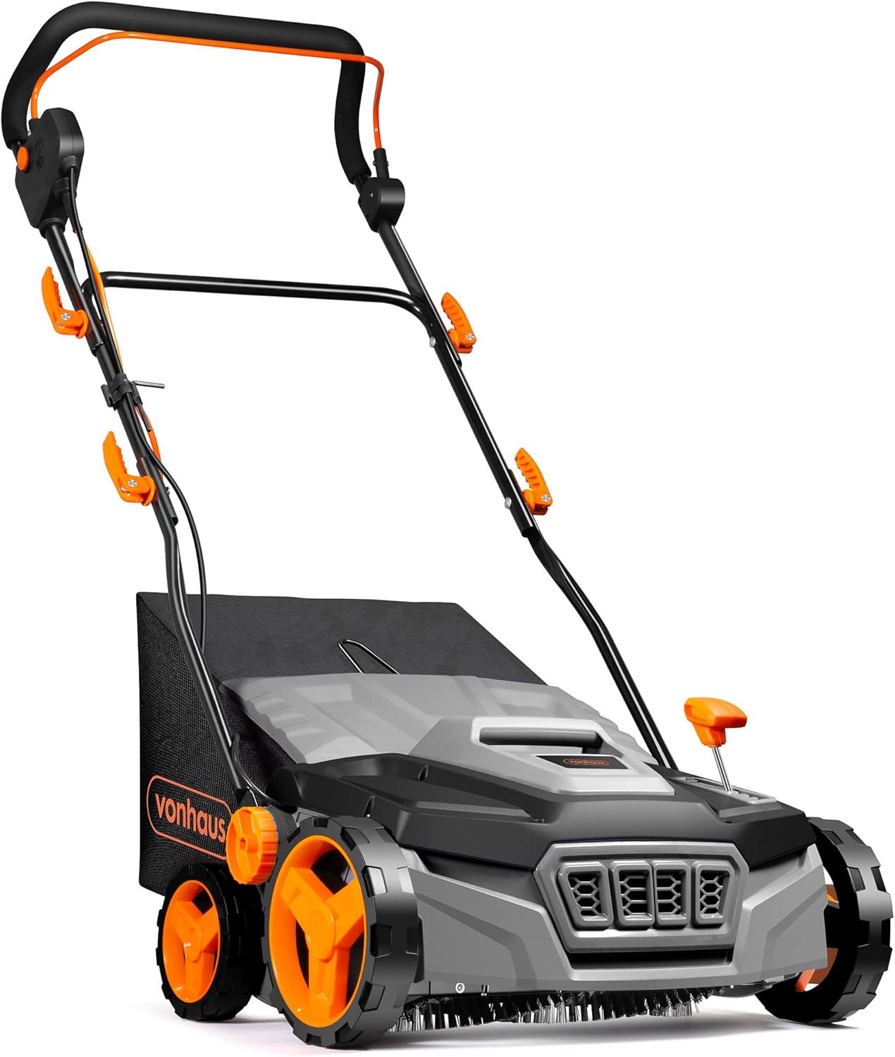 VonHaus 1800 W Laubsammler für Kunstrasen – Elektrische Kehrmaschine – Laubsauger mit 45-L-Beutel, 5 Einstellbare Höhen, 380 mm Arbeitsbreite, Zusammenklappbarer Griff, 3 Jahre Garantie