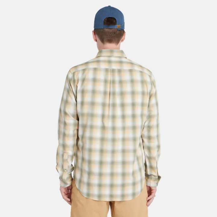 Chemise à carreaux pour homme en beige