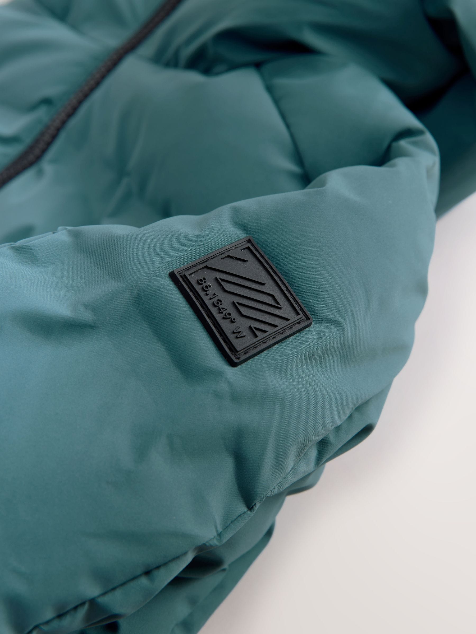 Blauwgroen - Regenbestendige gewatteerde jas met microfleece voering (3-17jr)