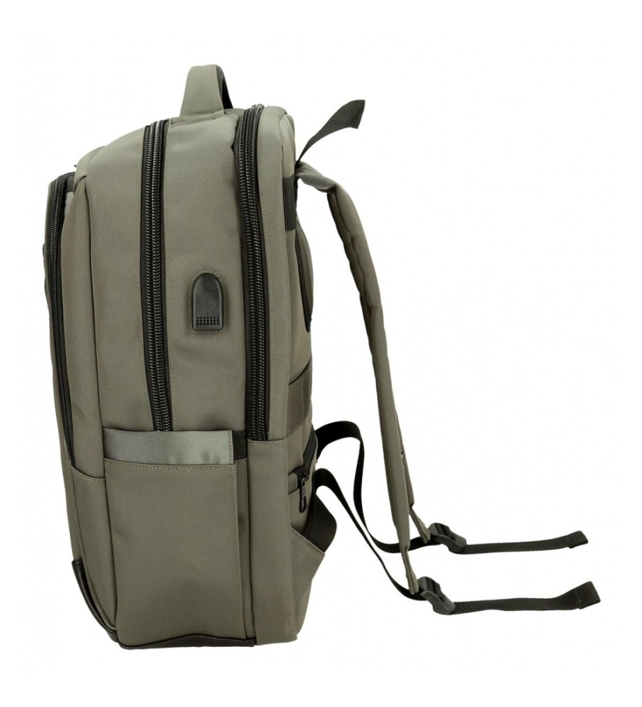 Mochila Pepe Jeans Leighton, adaptável com dois compartimentos, verde.