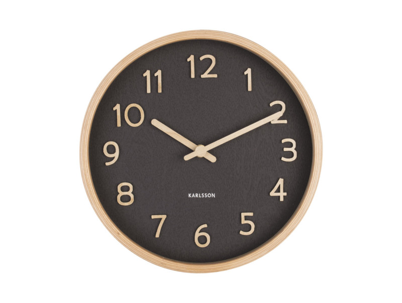 Wall Clock Pure Wood Grain Small KA5851BK Black