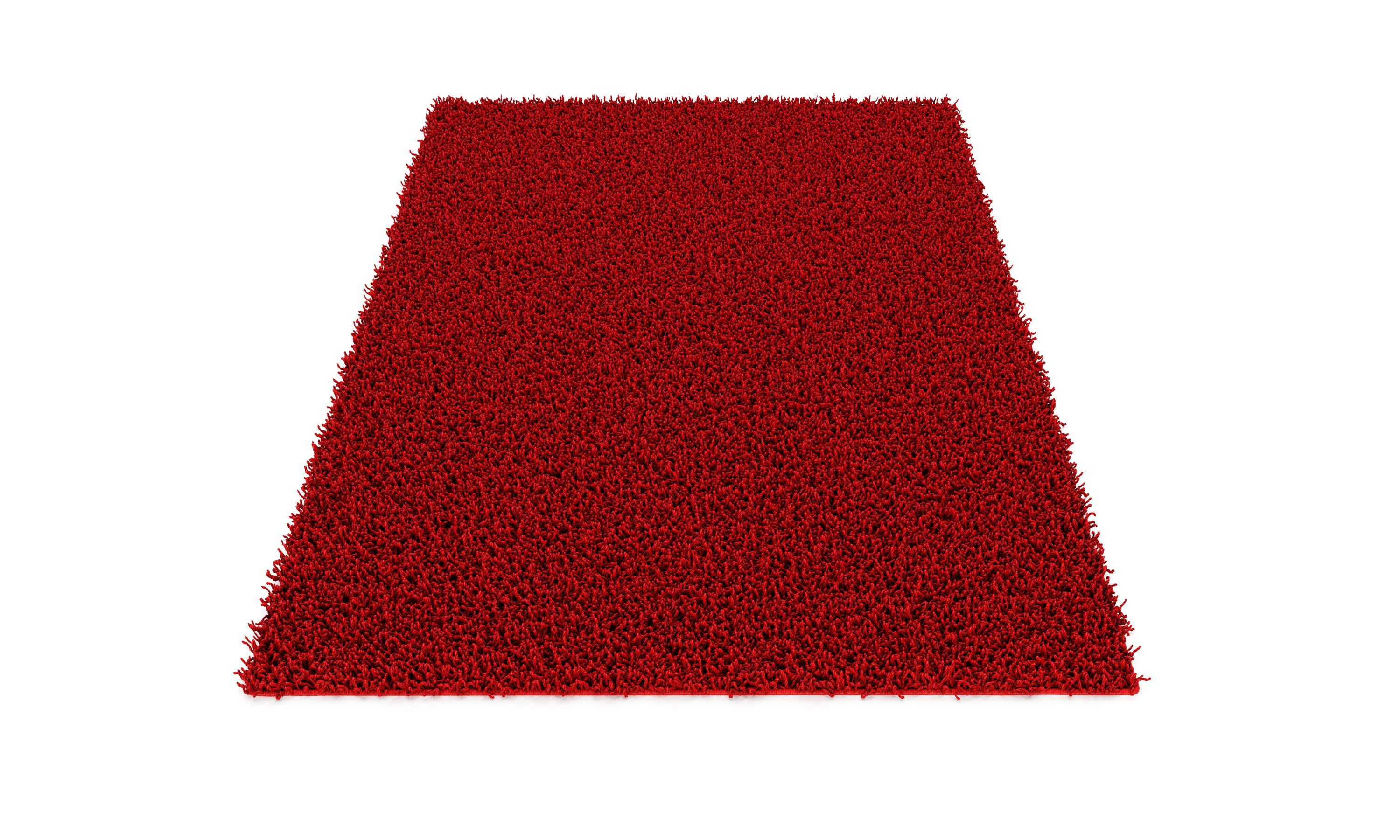 Hochflor Teppich 80 x 150 cm rot