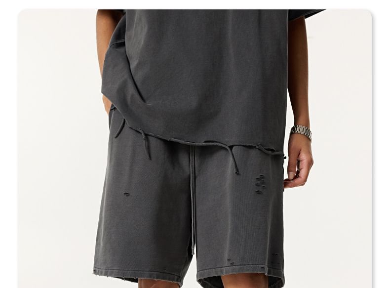 Baethreads - Unisex distressed shorts in 7 kleuren