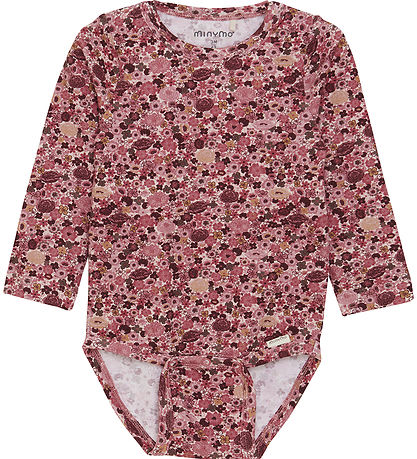 Minymo Body l/æ - Dusty Rose m. Blomster