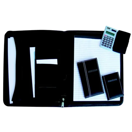 Idena Dokumentenmappe mit Adressbuch, Taschenrechner und Notizbuch