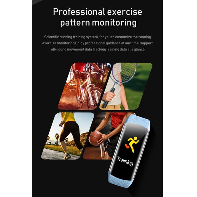 Aktivitetsarmbånd / Fitnessarmbånd / Pulsmåler Hvid