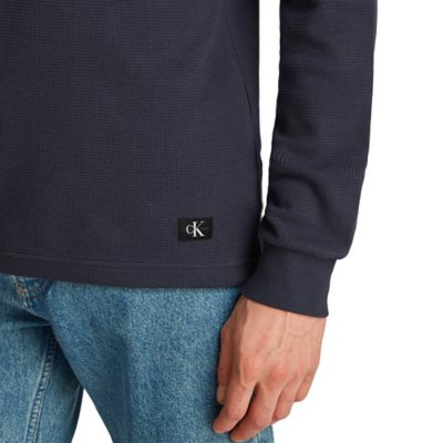Tee-shirt à manches longues homme Woven Label Waffle CALVIN KLEIN