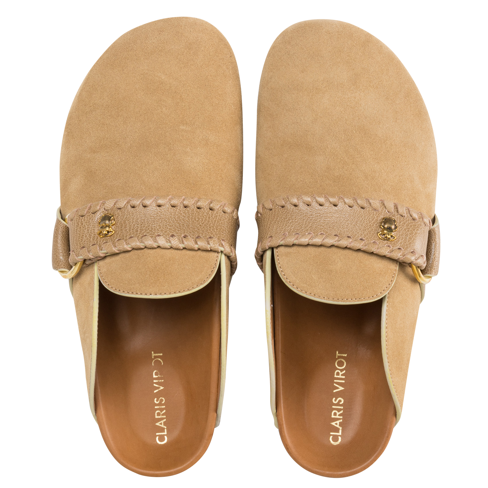 GEORGETTE - Mules en cuir | Beige