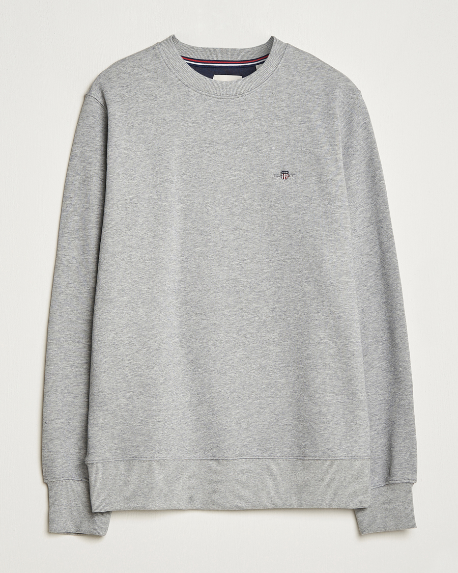 GANT Original Crew Neck Sweatshirt Grey Melange