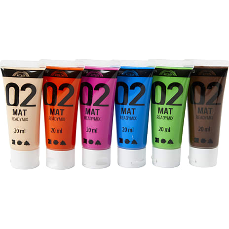 A-color akrylmaling 6x20 ml - mat