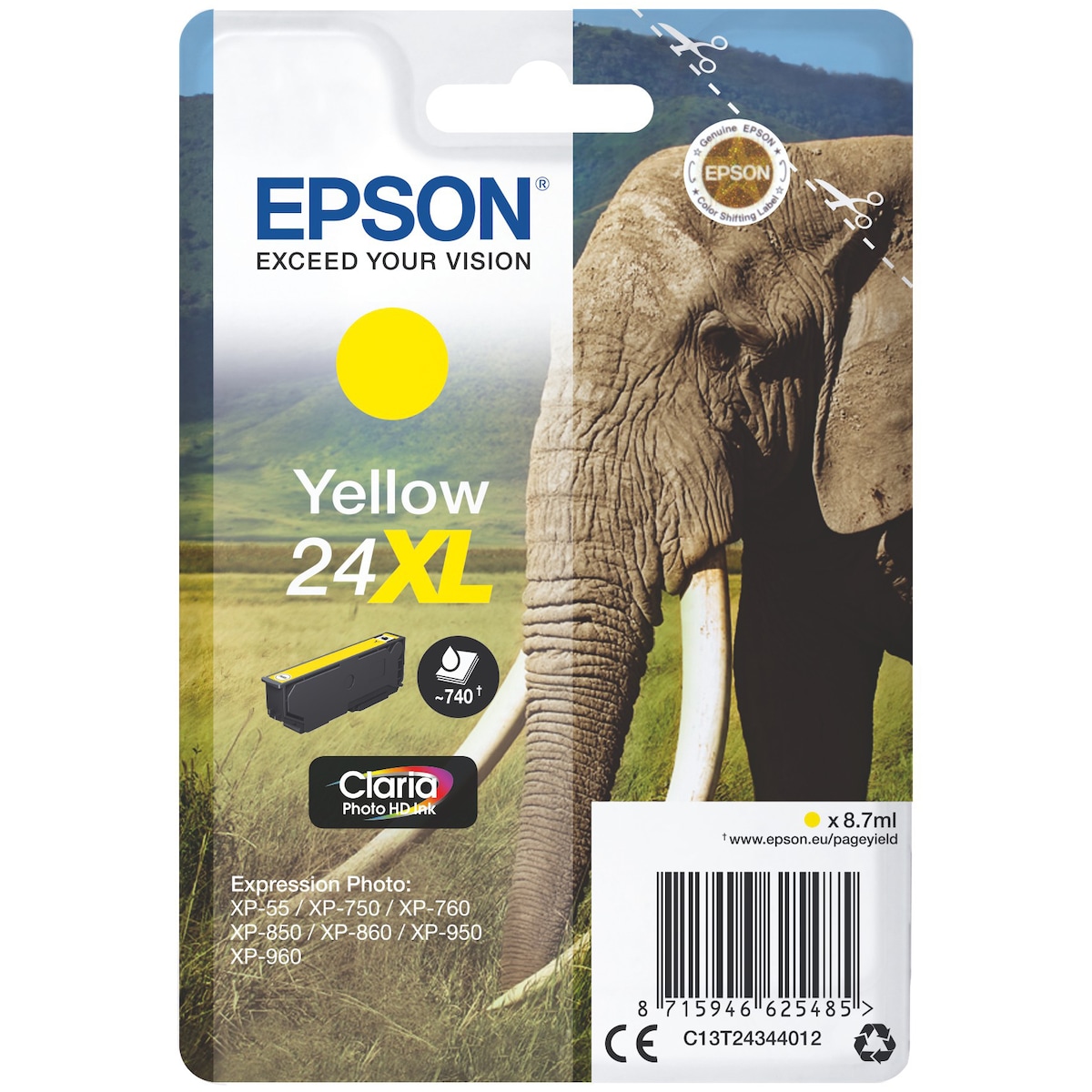 Epson blekkpatron Claria Photo HD 24XL Gul