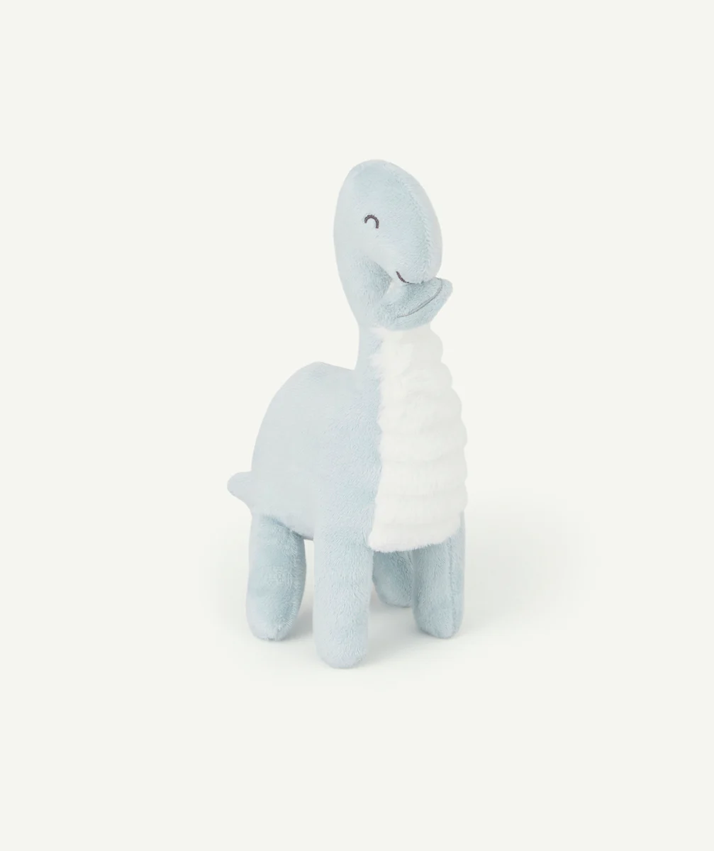 DOUDOU DINOSAURE BLEU BÉBÉ EN REMBOURRAGE RECYCLÉ