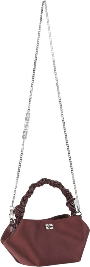 Ganni Ganni Bou Bag Mini Soir Satin Dark burgundy