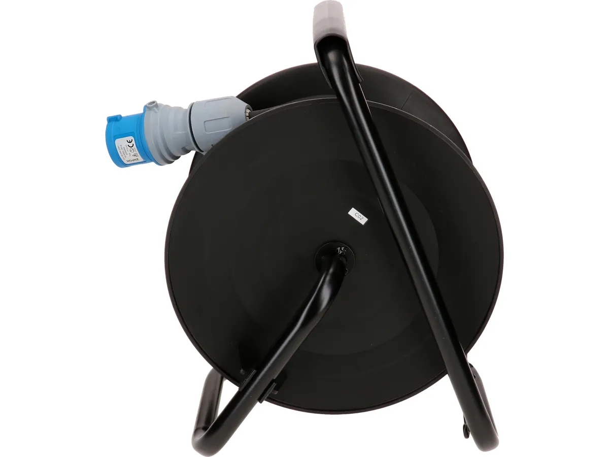 Kabelrolle IP44 1x Typ 23 IP55, 1x CEE16 -3, 1x Schuko 30m schwarz