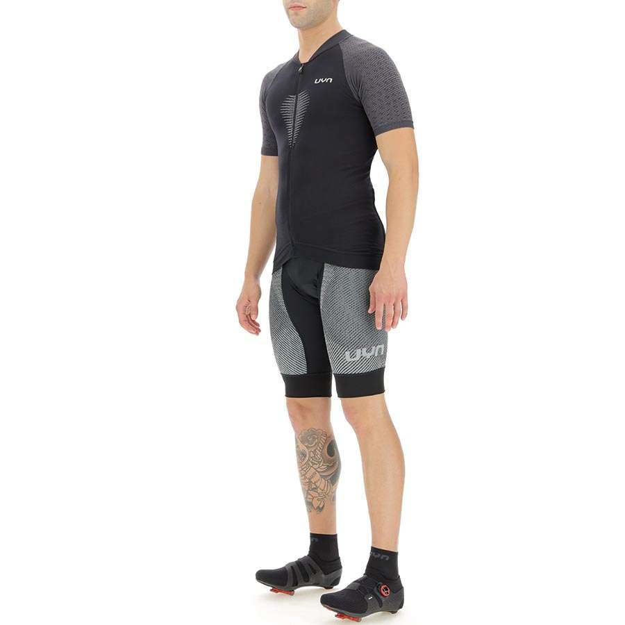 UYN Granfondo Fietsshirt Korte Mouwen Zwart/Grijs Heren
