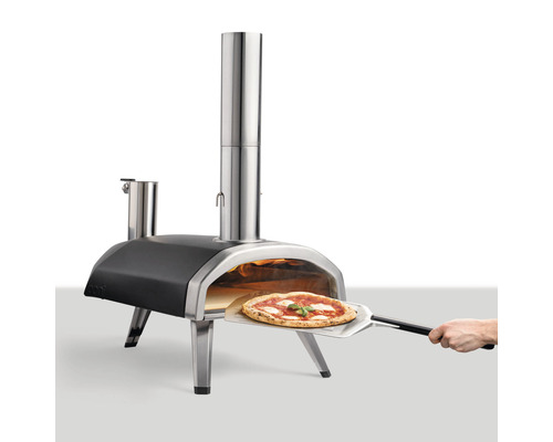 Ooni Fyra 12 Pizzaoven 74 x 39 x 72 cm Houtpellets Koolstofstaal Zilver/Zwart Draagbaar Optimale Warmtebehoud