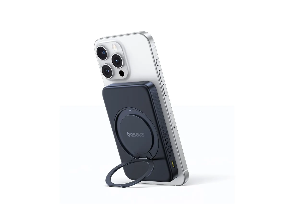 (20W) 5000mAh PicoGo Magnetische Qi2 MagSafe Powerbank USB C PD Ladegerät   Standfuss (P10076802123-00) - Schwarz