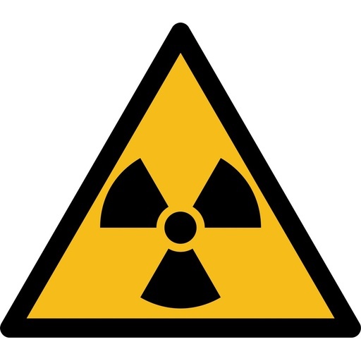 Rouleau pictos - Danger Matières radioactives - W003 - ISO 7010 - 250 ex