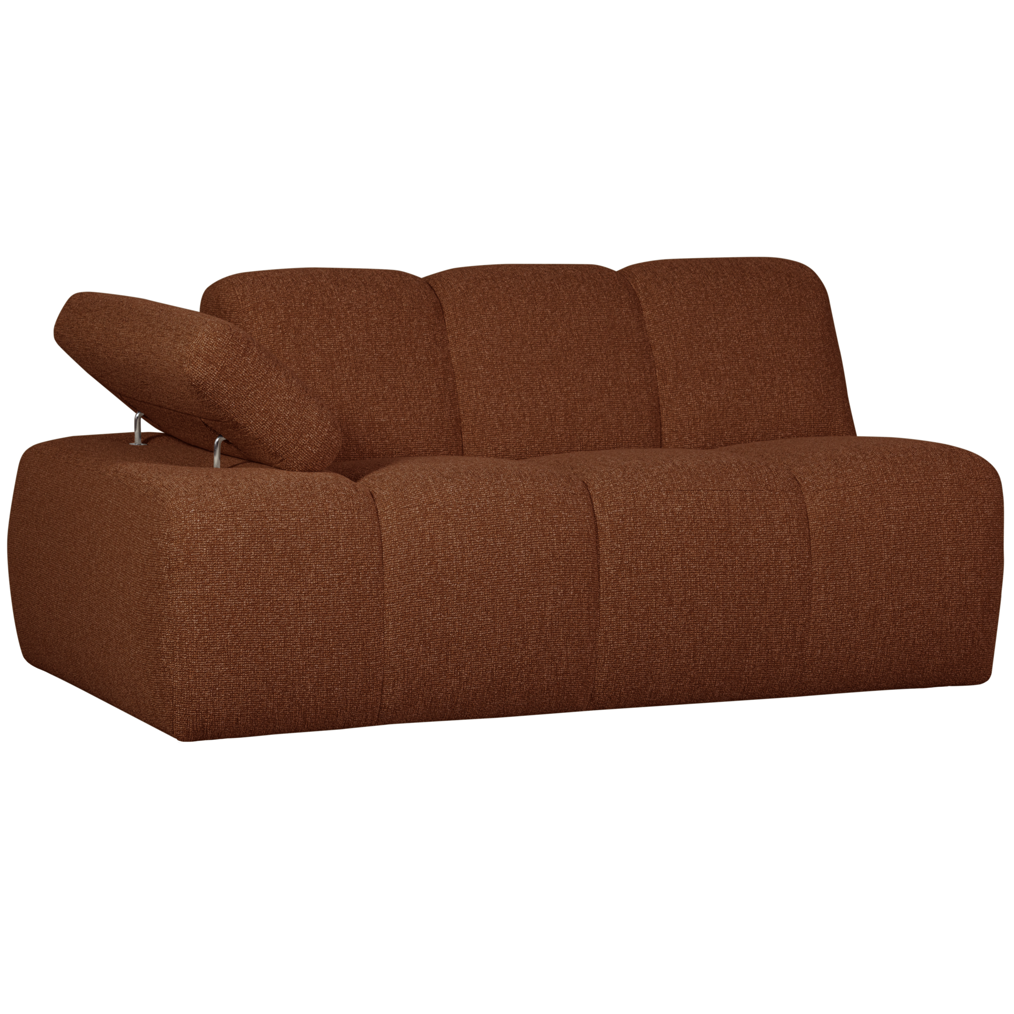1,5-zits Bank Mojo Mojo 1,5-zits met Arm Links - Bouclé - Roestbruin Melange