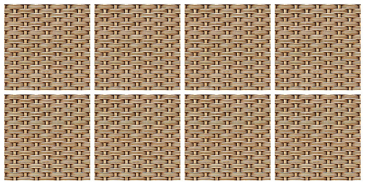 Lot 8 carreaux adhésifs décoratifs Vinyl Way Hossegor Dada Art effet Jonc de mer naturel L.20 x L.20 cm x ep.1,3 mm