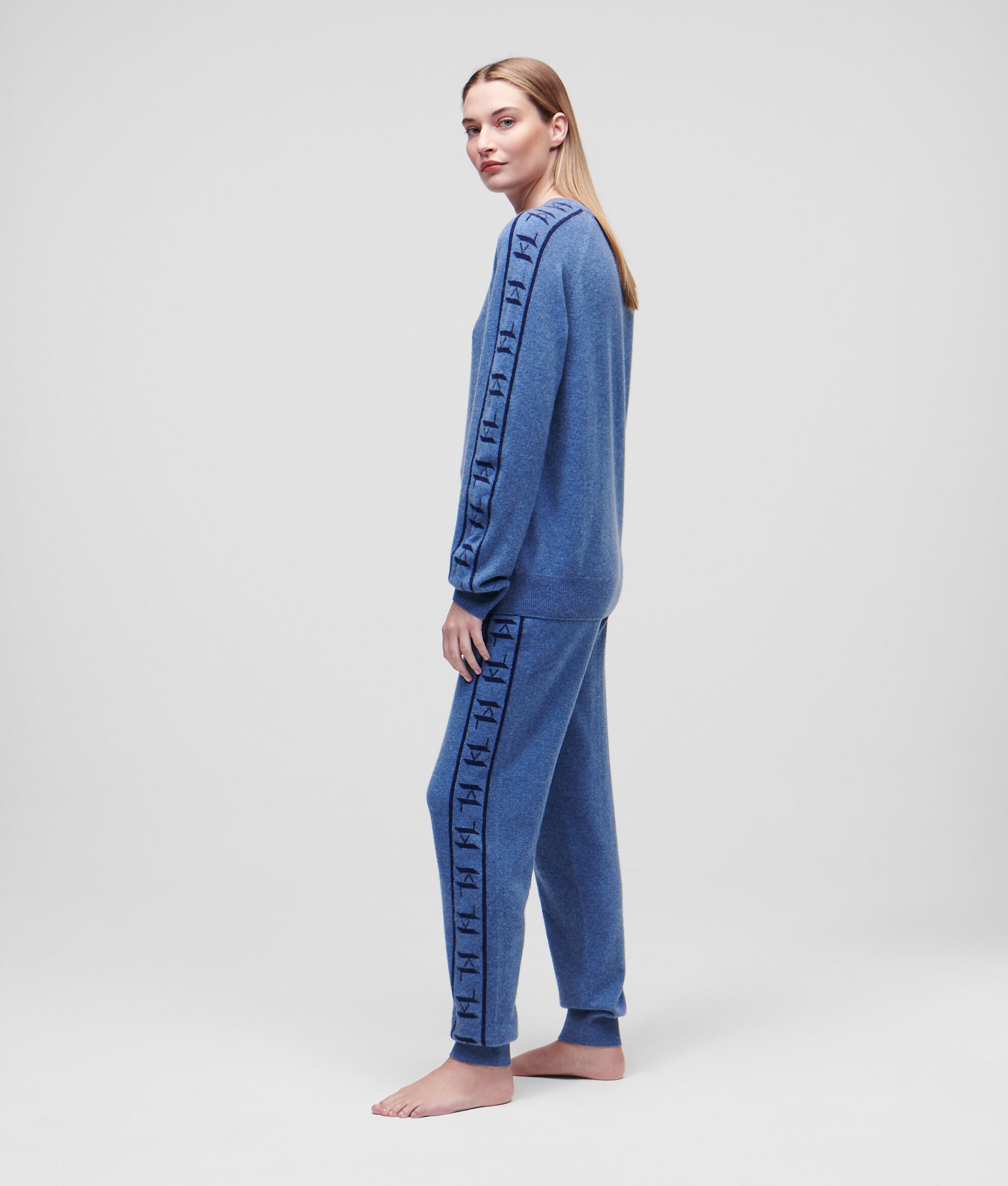 PULL KL MONOGRAM EN CACHEMIRE JACQUARD