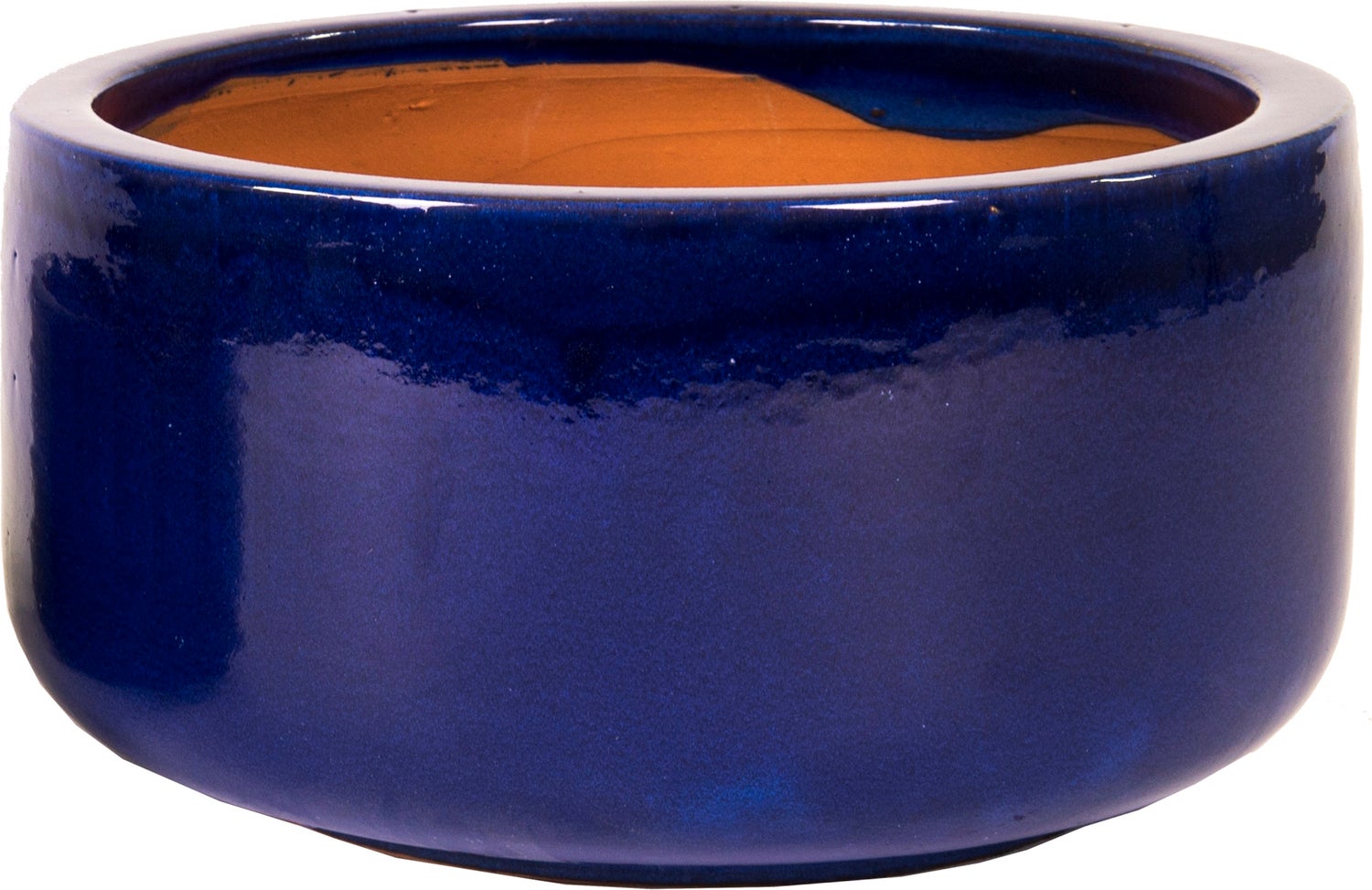 Mega Collections schaal glazuur D 31 cm blauw