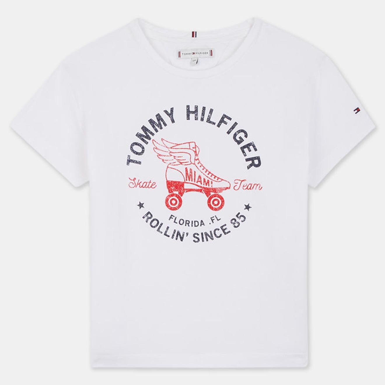Tommy Hilfiger T-Shirt en Coton organique Roller blanc