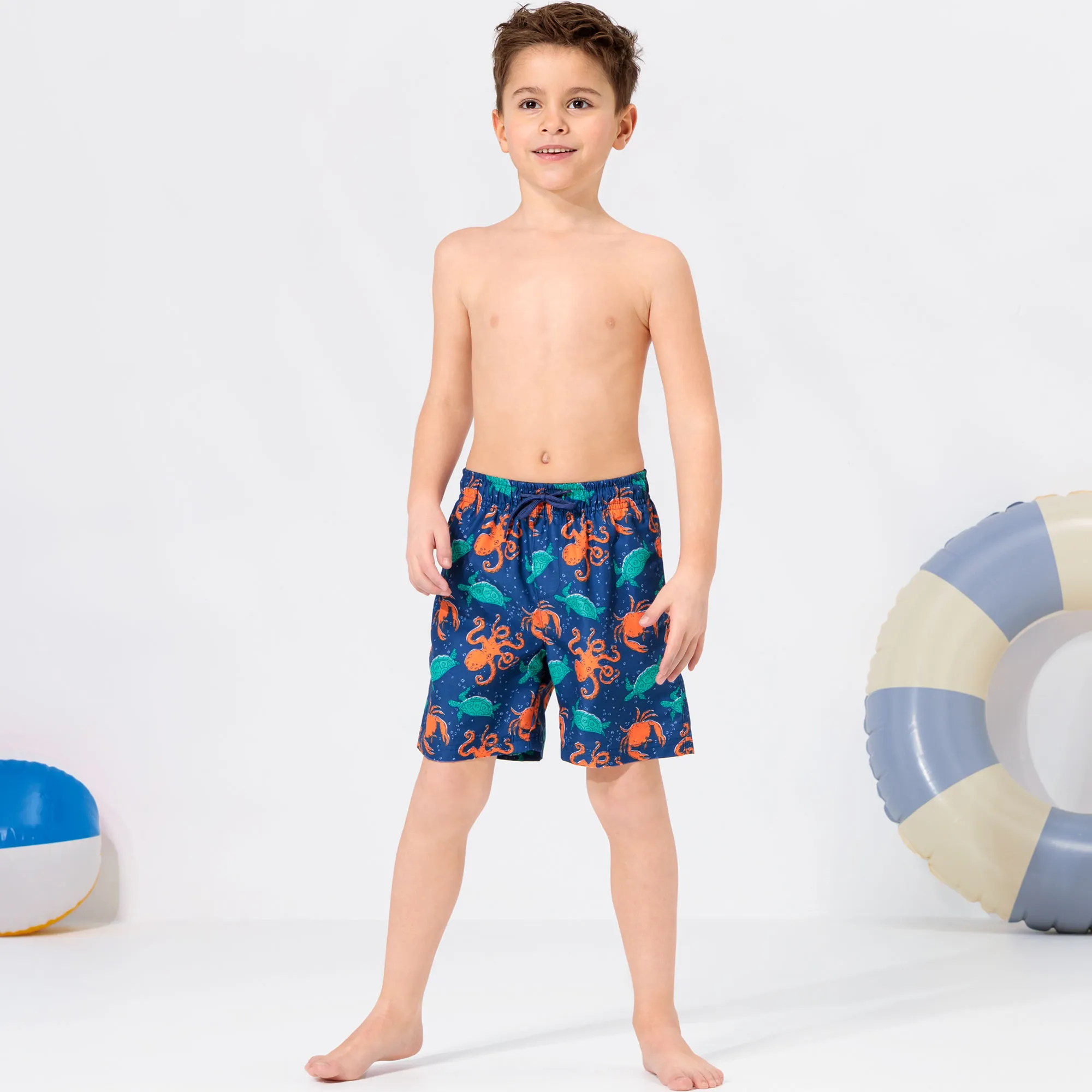 Jungen-Badeshorts mit Meerestieren