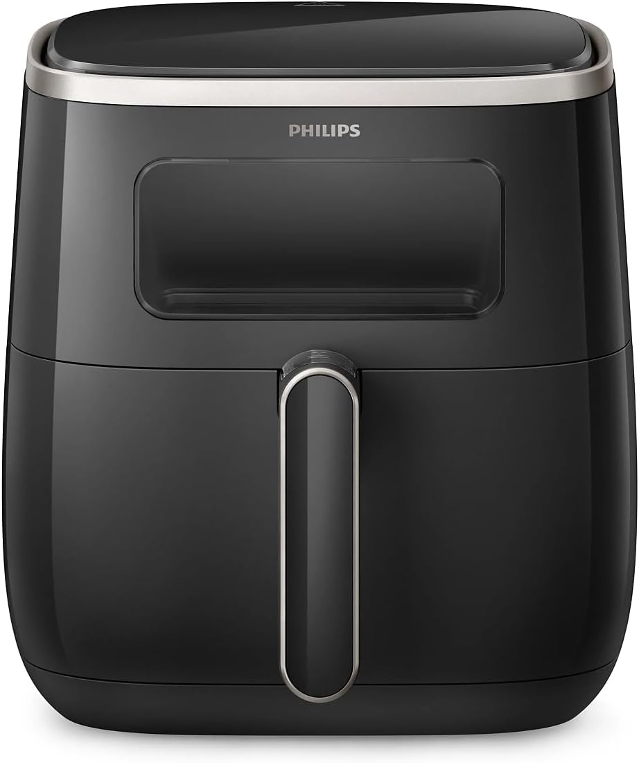 HD9257/80 Airfryer Fritteuse, 1 kg, 5,6 L Fassungsvermögen, transparentes Kochfenster