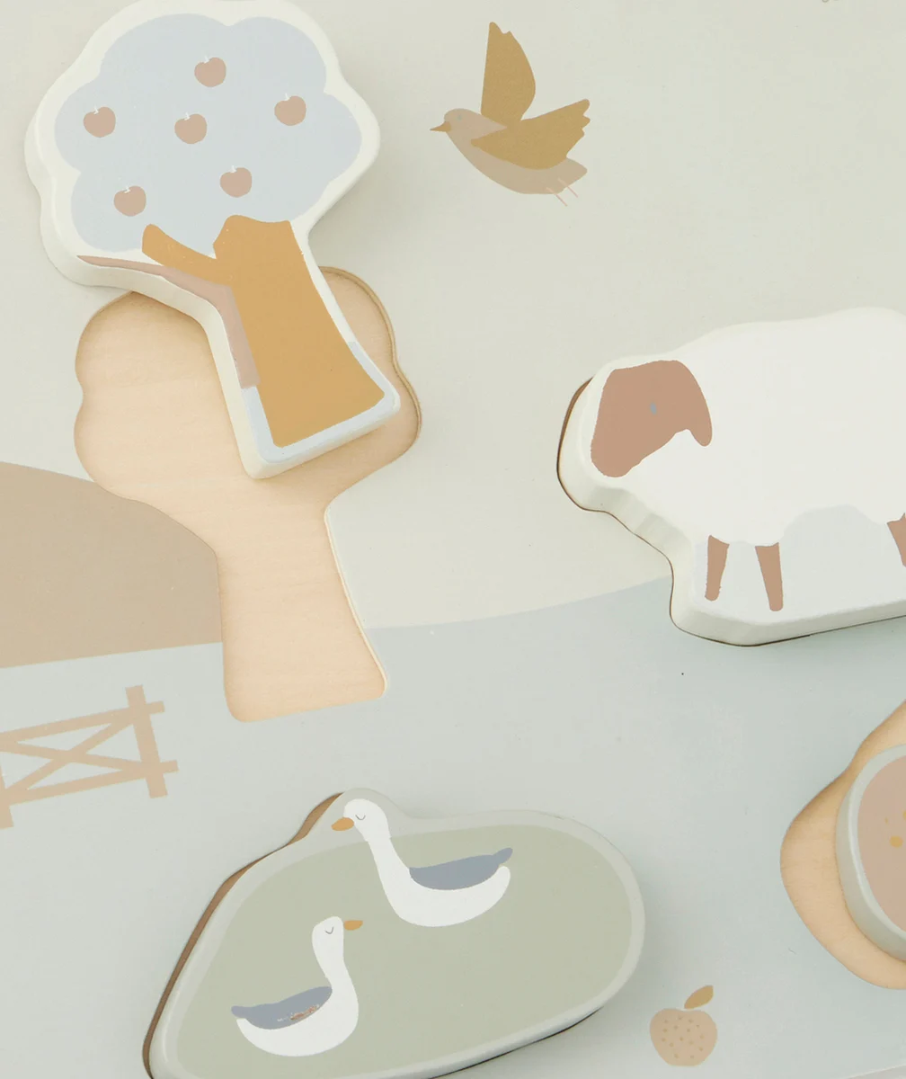 JOLLEINPUZZLE EN BOIS 28x20x3CM FARM