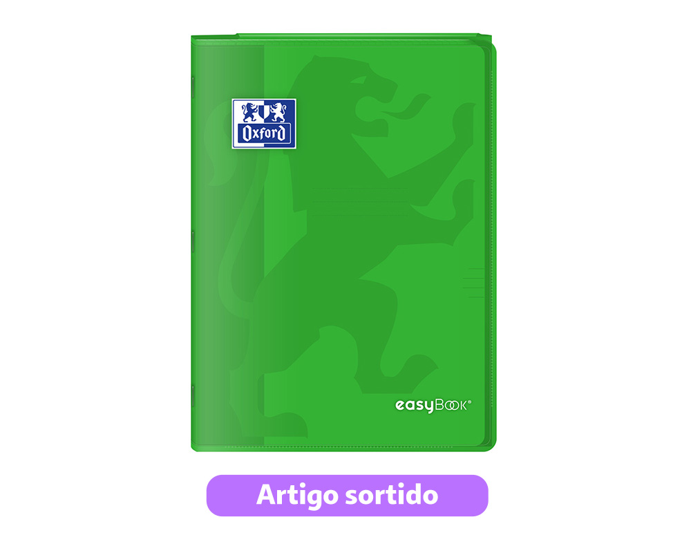 CADERNO AGRAFADO A4 PAUTADO OXFORD EASYBOOK 3EM1 CORES SORTIDAS