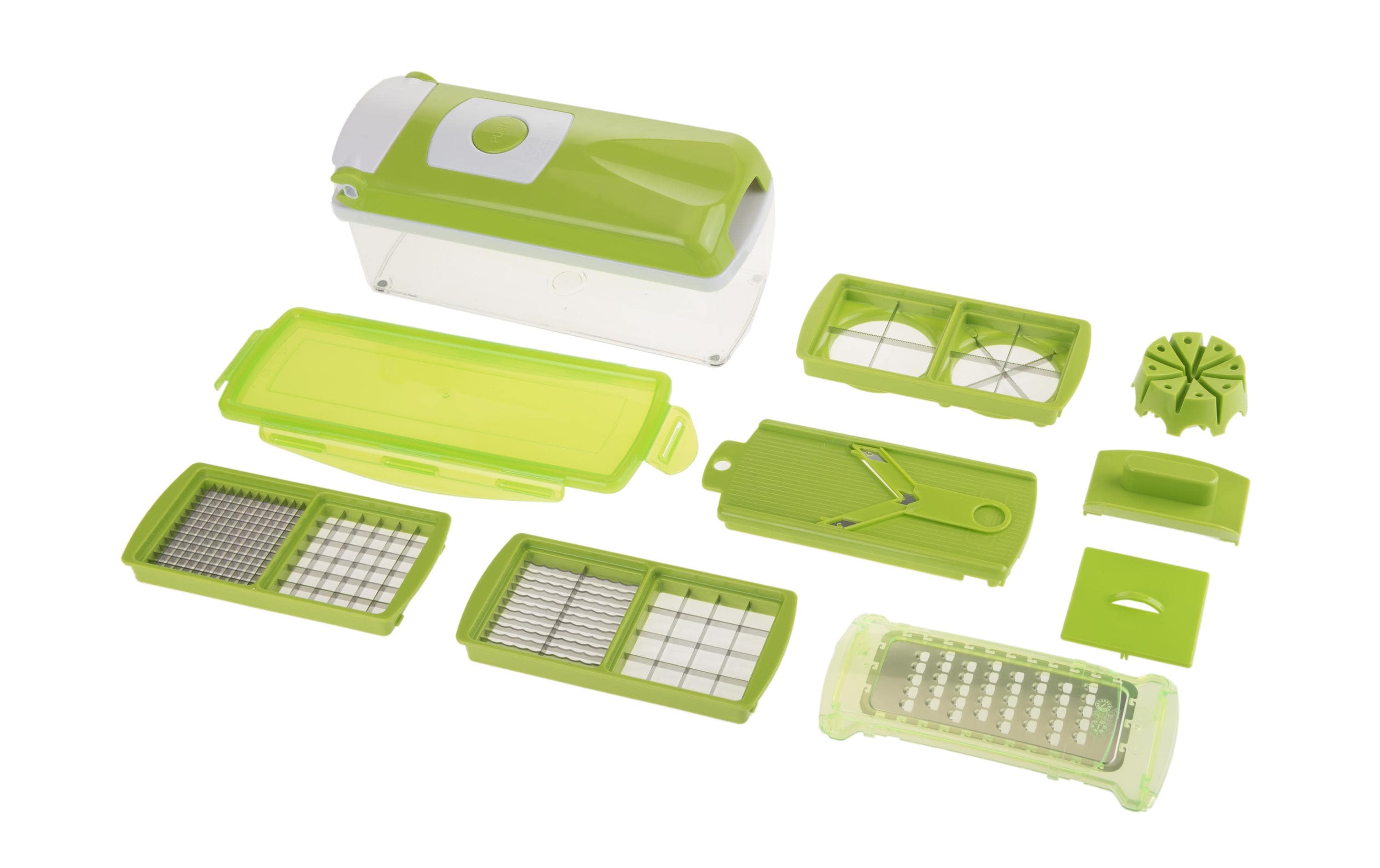 Gemüseschneider Nicer Dicer Plus 12-teiligZwölf teiliges Set zum Zubereiten von Gemüse und Salat
