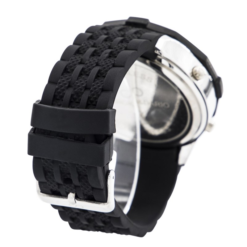Coffret montre Homme GIORGIO bracelet Silicone Noir