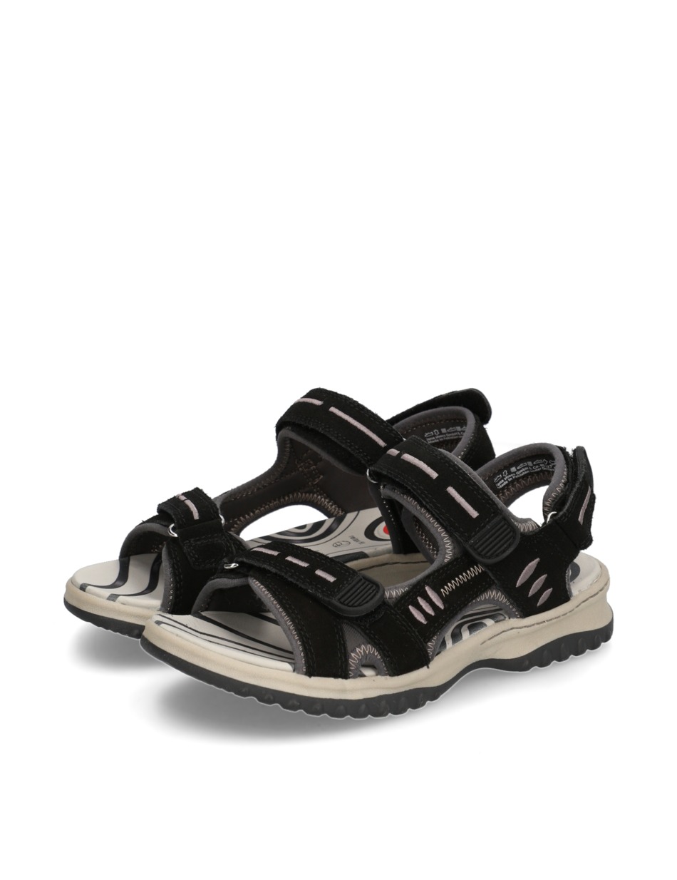 Veloursleder Sandale
