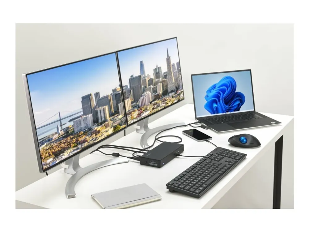 SD4781P USB-C® og USB-A Dual 4K-dockingstation Sort