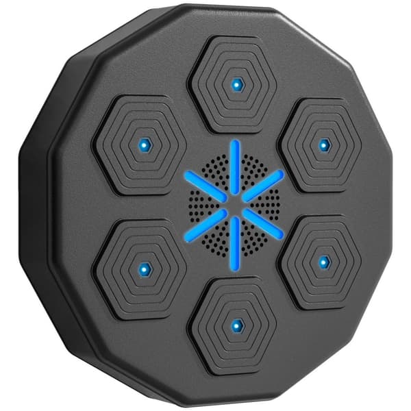 Musikkboksemaskin, elektronisk Bluetooth-boksemaskin med musikk, LED, veggmontert smartboksingmål for voksne, hjemmetrening
