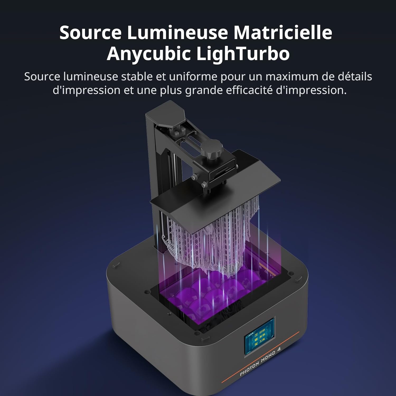 Imprimante 3D ANYCUBIC Photon Mono 4 10K en résine - 153,4 x 87 x 165 mm³ (2,2 L)