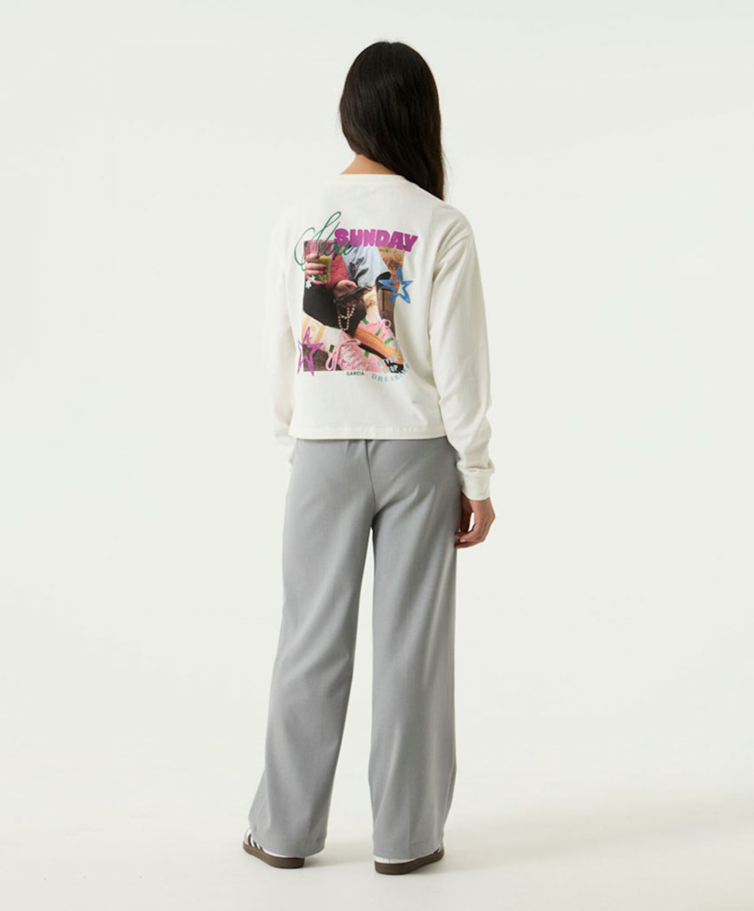 Garcia Meisjes longsleeve ecru