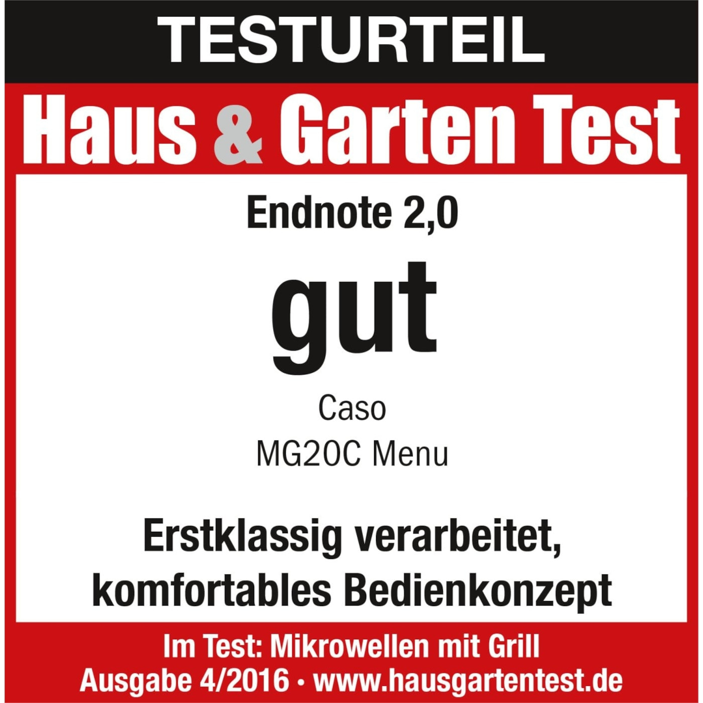 MG 20 Ceramic menu