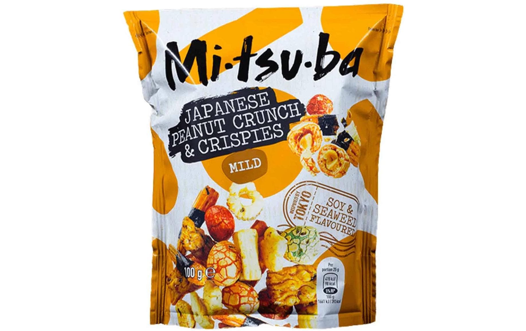 Japanese Peanut Crunch & Crispies 100 gKnusprige Reiscracker und Erdnüsse mit Sojasauce und Algen