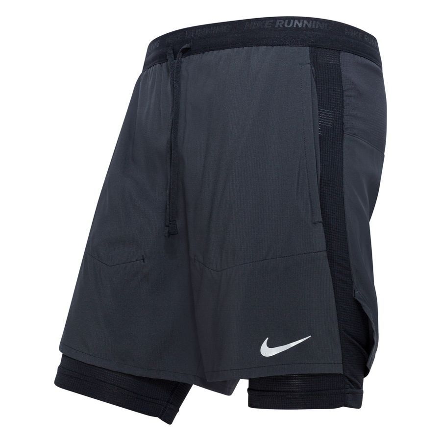 Nike Short Running Dri-FIT Stride - Noir/Argenté