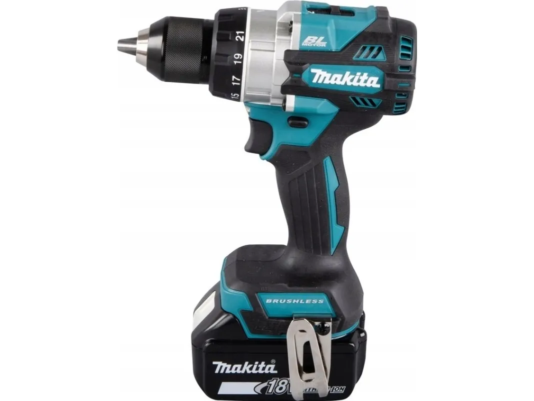 Makita DDF486RTJ - Skruetrækker - ledningfri - 2-hastigheders - nøgleløs borepatron 13 mm - 130 N·m - 2 batterier - 18 V