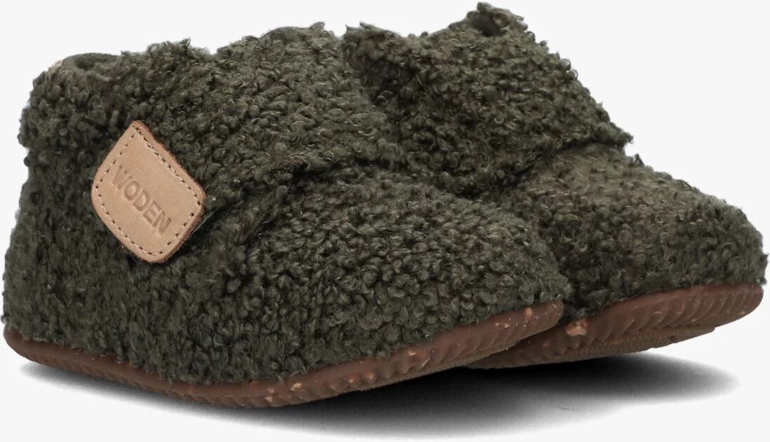 WODEN groene woden babyschoenen kim teddy