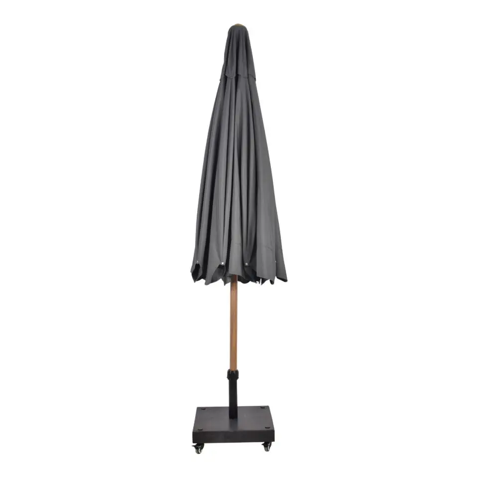 Les - Parasol Libra houtlook Ø3mtr - grijs