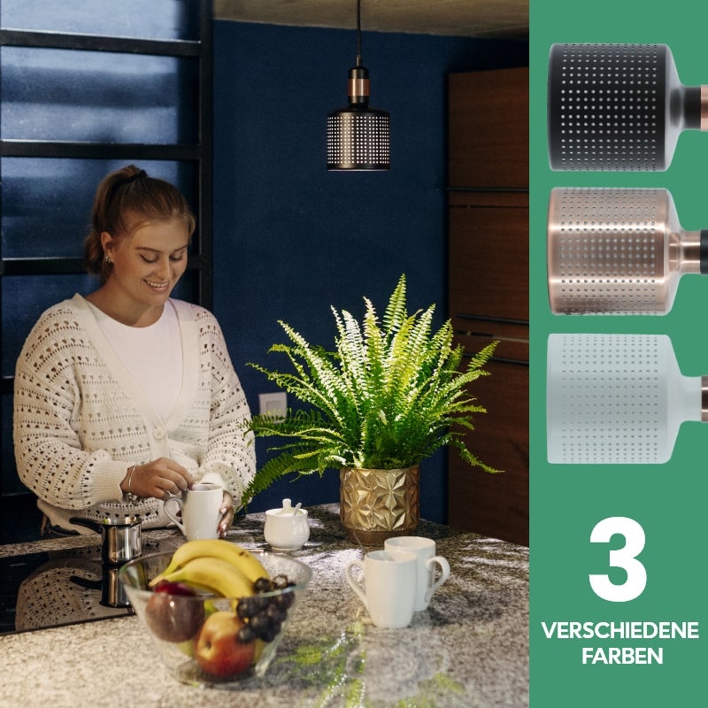 Venso EcoSolutions VEGA E27 Lampenkap Wit, Lampenkap Metaal, Venso Plantenlamp, E27 Plantenlamp, Lampenkap E27, Daglichtlamp voor Planten, Plantenlamp, LED Kamerplant