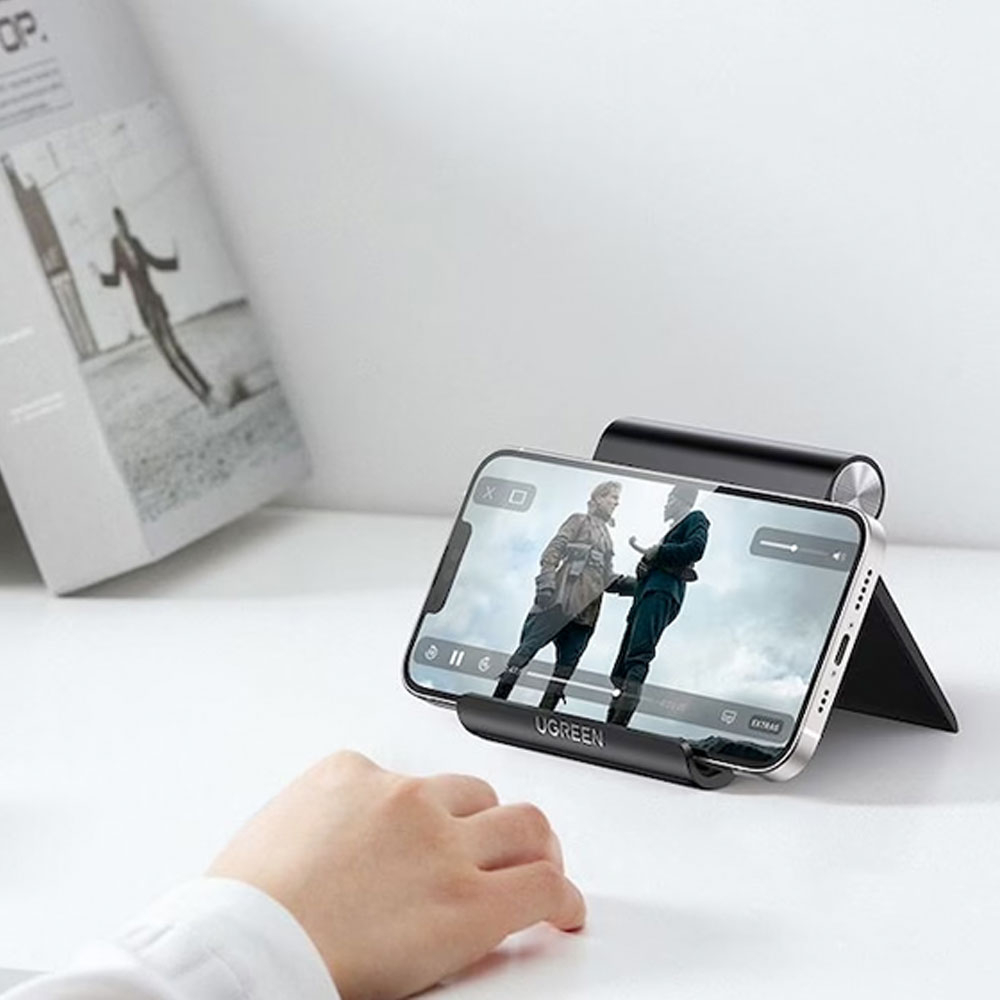 Multi-Angle Phone Stand Universal Smartphone Halterung 15-100° Grad Verstellbarer Tablet Ständer Halter (50747) - Schwarz