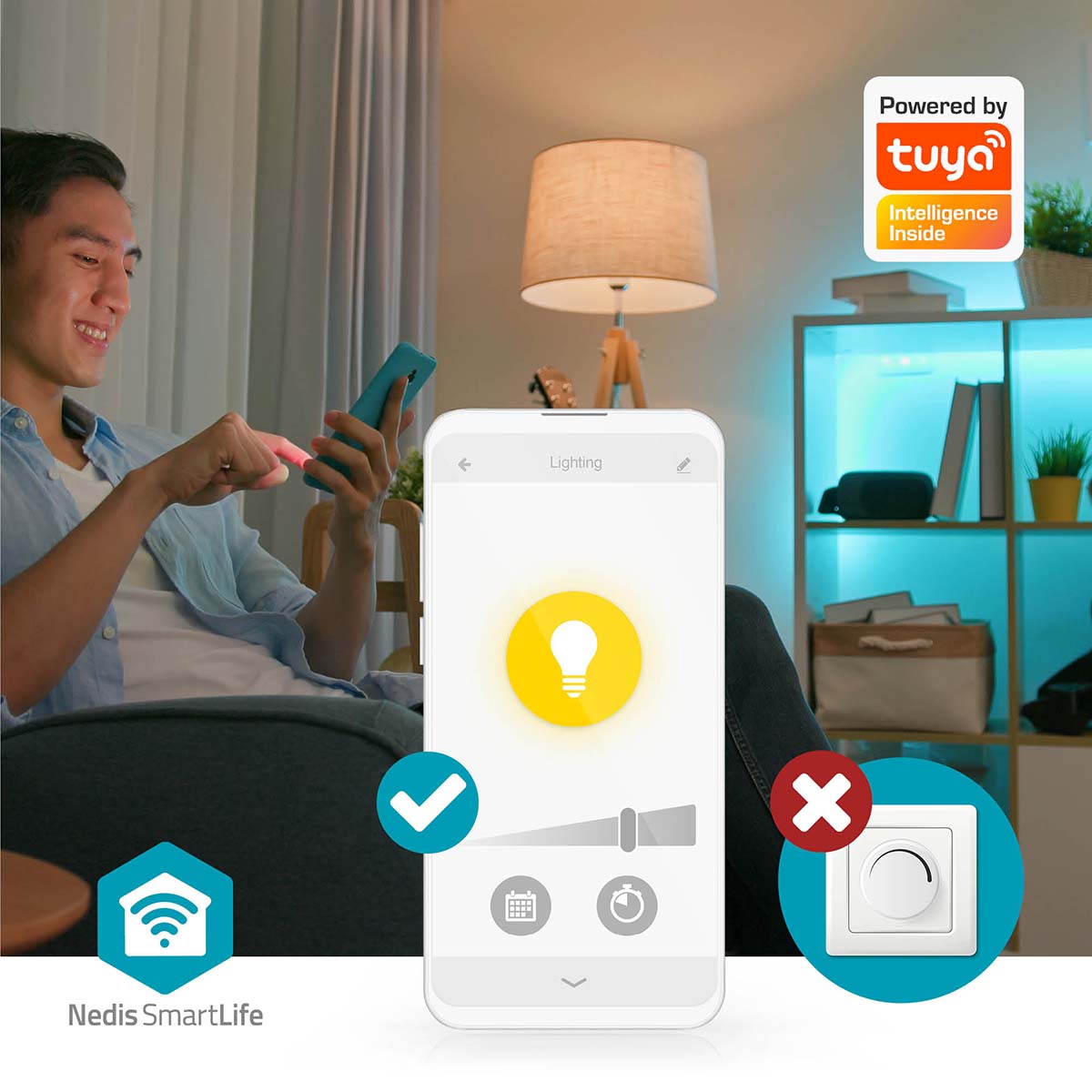 Nedis WIFILCS10WT SmartLife Plafondlamp