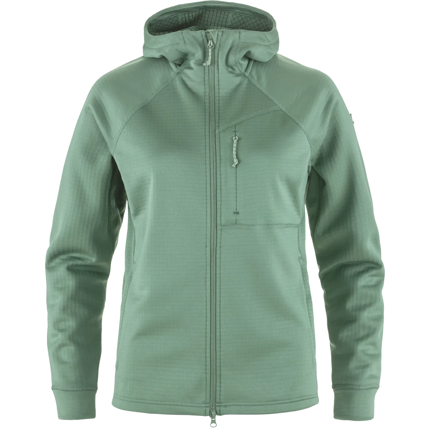 Fjällräven Women's Abisko Grid Fleece Hoodie Patina Green