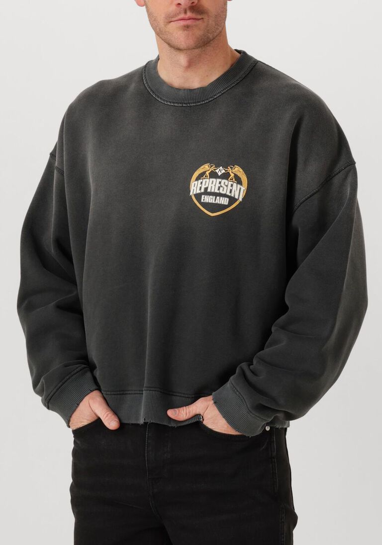 donkergrijze represent trui angel border sweatshirt