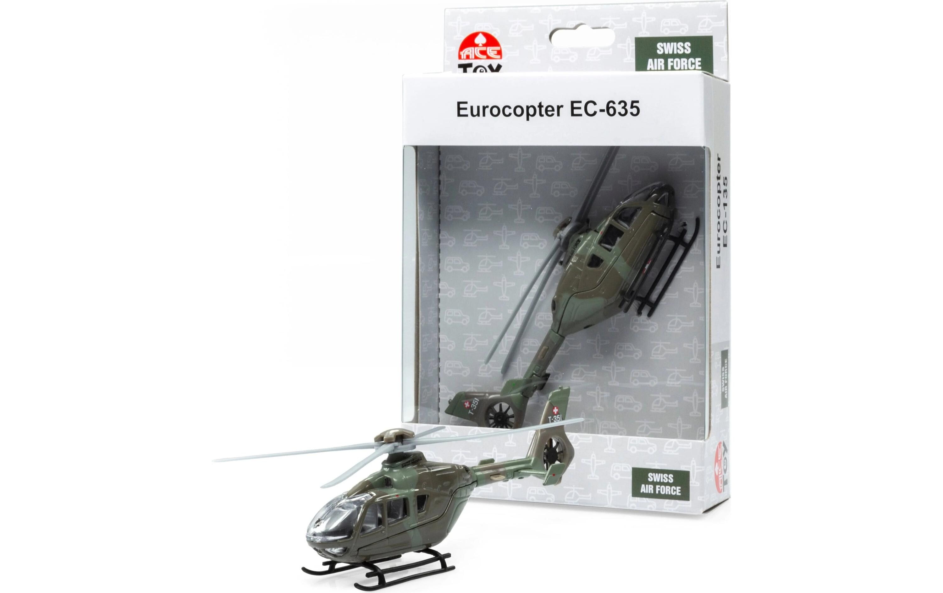 Toy EC-635 Swiss Air Force Heli 1:72Miniatur EC Helikoptermodell